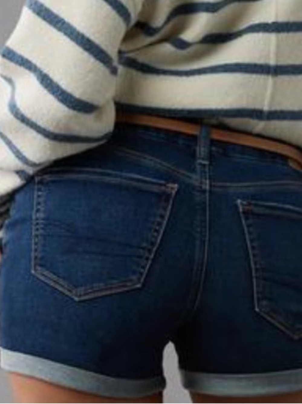 AMERICAN EAGLE Super Stretch Midi Women Distressed Jeans Shorts | 4